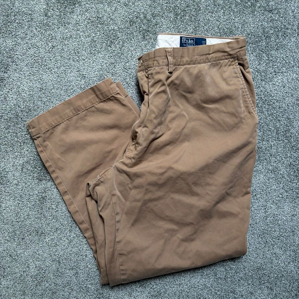 Polo Ralph Lauren Prospect Pants Mens 42x30 Brown Chino Pants Preppy